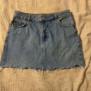 Nordstrom top shop denim mini skirt size 12